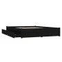 Estructura de cama con cajones negro 120x190 cm de vidaXL, Camas y somieres - Ref: Foro24-3103497, Precio: 246,89 €, Descuent...