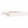 Estructura de cama con cajones doble blanco 135x190 cm de vidaXL, Camas y somieres - Ref: Foro24-3103499, Precio: 222,41 €, D...