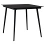Juego de comedor de jardín 5 piezas ratán PVC negro en Conjuntos de jardín | Comprar online en Foru.es