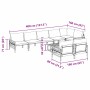 Conjunto de sofás de jardín con cojín 9 pcs Negro Acero en Conjuntos de jardín | Comprar online en Foru.es