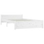 Estructura de cama madera maciza blanca 140x200 cm de vidaXL, Camas y somieres - Ref: Foro24-815045, Precio: 142,43 €, Descue...