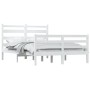 Estructura de cama de madera maciza de pino blanco 160x200 cm de vidaXL, Camas y somieres - Ref: Foro24-3103724, Precio: 144,...