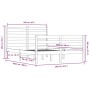 Estructura de cama de madera maciza de pino blanco 160x200 cm de vidaXL, Camas y somieres - Ref: Foro24-3103724, Precio: 144,...