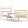 Estructura de cama de madera maciza de pino 90x200 cm de vidaXL, Camas y somieres - Ref: Foro24-3103698, Precio: 89,52 €, Des...