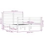 Estructura de cama de madera maciza de pino blanca 140x200 cm de vidaXL, Camas y somieres - Ref: Foro24-3103714, Precio: 132,...