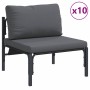 Conjunto de sofás de jardín con cojín 13 pcs Negro Acero en Conjuntos de jardín | Comprar online en Foru.es
