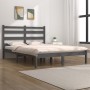 Estructura de cama de madera maciza de pino gris 200x200 cm de vidaXL, Camas y somieres - Ref: Foro24-3103670, Precio: 156,50...