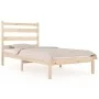 Solid pine wood bed frame 90x200 cm by vidaXL, Beds and slatted bases - Ref: Foro24-3103633, Price: 79,40 €, Discount: %