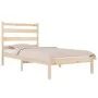 Solid pine wood bed frame 90x200 cm by vidaXL, Beds and slatted bases - Ref: Foro24-3103633, Price: 79,40 €, Discount: %