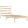 Solid pine wood bed frame 90x200 cm by vidaXL, Beds and slatted bases - Ref: Foro24-3103633, Price: 79,40 €, Discount: %