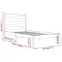 Solid pine wood bed frame 90x200 cm by vidaXL, Beds and slatted bases - Ref: Foro24-3103633, Price: 79,40 €, Discount: %