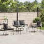 Conjunto de Muebles de Jardín con cojín 4 pcs Negro y crema en Conjuntos de jardín | Comprar online en Foru.es
