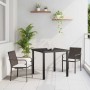 Conjunto de Comedor de Jardín 3 pcs Marrón y Negro en Sillas de jardín | Comprar online en Foru.es