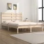 Solid pine wood bed frame 120x200 cm by vidaXL, Beds and slatted bases - Ref: Foro24-3103643, Price: 105,74 €, Discount: %