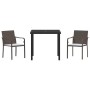 Conjunto de Comedor de Jardín 3 pcs Marrón y Negro en Sillas de jardín | Comprar online en Foru.es