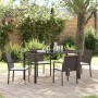 Conjunto de Comedor de Jardín 5 pcs Marrón y Negro en Sillas de jardín | Comprar online en Foru.es