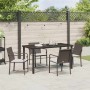 Conjunto de Comedor de Jardín 5 pcs Marrón y Negro en Sillas de jardín | Comprar online en Foru.es