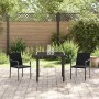 Conjunto de Comedor de Jardín 3 pcs Negro y Gris en Sillas de jardín | Comprar online en Foru.es