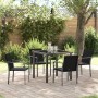 Conjunto de Comedor de Jardín 5 pcs Negro Poliratán en Sillas de jardín | Comprar online en Foru.es