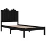 Estructura de cama madera maciza de pino negra 100x200 cm de vidaXL, Camas y somieres - Ref: Foro24-3103772, Precio: 133,66 €...