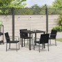 Conjunto de Comedor de Jardín 5 pcs Negro Poliratán en Sillas de jardín | Comprar online en Foru.es
