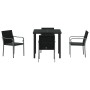Conjunto de Comedor de Jardín 5 pcs Negro Poliratán en Sillas de jardín | Comprar online en Foru.es