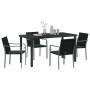 Conjunto de Comedor de Jardín 5 pcs Negro y Gris en Sillas de jardín | Comprar online en Foru.es