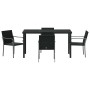 Conjunto de Comedor de Jardín 5 pcs Negro y Gris en Sillas de jardín | Comprar online en Foru.es