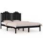 Estructura de cama de madera maciza de pino negra 140x190 cm de vidaXL, Camas y somieres - Ref: Foro24-3103762, Precio: 173,6...