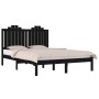 Estructura de cama de madera maciza de pino negra 140x190 cm de vidaXL, Camas y somieres - Ref: Foro24-3103762, Precio: 173,6...