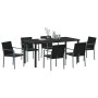 Conjunto de Comedor de Jardín 7 pcs Negro y Gris en Sillas de jardín | Comprar online en Foru.es
