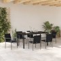 Conjunto de Comedor de Jardín 7 pcs Negro y Gris en Sillas de jardín | Comprar online en Foru.es