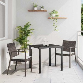 Conjunto de Comedor de Jardín 3 pcs Marrón y Negro en Sillas de jardín | Comprar online en Foru.es