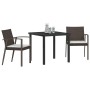 Conjunto de Comedor de Jardín 3 pcs Marrón y Negro en Sillas de jardín | Comprar online en Foru.es
