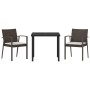 Conjunto de Comedor de Jardín 3 pcs Marrón y Negro en Sillas de jardín | Comprar online en Foru.es