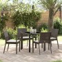 Conjunto de Comedor de Jardín 5 pcs Marrón y Negro en Sillas de jardín | Comprar online en Foru.es