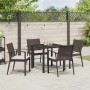 Conjunto de Comedor de Jardín 5 pcs Marrón y Negro en Sillas de jardín | Comprar online en Foru.es