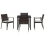 Conjunto de Comedor de Jardín 5 pcs Marrón y Negro en Sillas de jardín | Comprar online en Foru.es