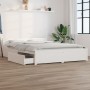 Estructura de cama con cajones blanco 120x200 cm de vidaXL, Camas y somieres - Ref: Foro24-3103555, Precio: 261,61 €, Descuen...