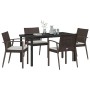 Conjunto de Comedor de Jardín 5 pcs Marrón y Negro en Sillas de jardín | Comprar online en Foru.es