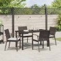 Conjunto de Comedor de Jardín 5 pcs Marrón y Negro en Sillas de jardín | Comprar online en Foru.es