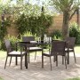 Conjunto de Comedor de Jardín 5 pcs Marrón y Negro en Sillas de jardín | Comprar online en Foru.es