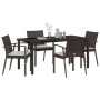 Conjunto de Comedor de Jardín 5 pcs Marrón y Negro en Sillas de jardín | Comprar online en Foru.es