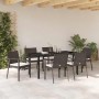 Conjunto de Comedor de Jardín 7 pcs Marrón y Negro en Sillas de jardín | Comprar online en Foru.es