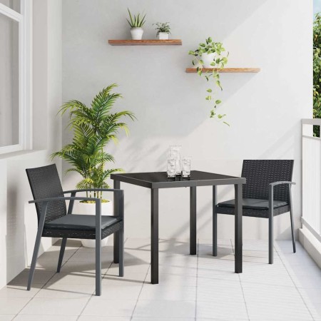Conjunto de Comedor de Jardín 3 pcs Negro y Gris en Sillas de jardín | Comprar online en Foru.es