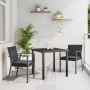 Conjunto de Comedor de Jardín 3 pcs Negro y Gris en Sillas de jardín | Comprar online en Foru.es