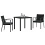Conjunto de Comedor de Jardín 3 pcs Negro y Gris en Sillas de jardín | Comprar online en Foru.es