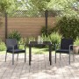 Conjunto de Comedor de Jardín 3 pcs Negro y Gris en Sillas de jardín | Comprar online en Foru.es