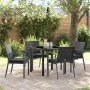 Conjunto de Comedor de Jardín 5 pcs Negro y Gris en Sillas de jardín | Comprar online en Foru.es