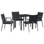 Conjunto de Comedor de Jardín 5 pcs Negro y Gris en Sillas de jardín | Comprar online en Foru.es